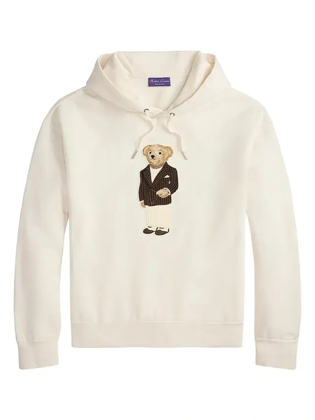 Ralph Lauren Purple Label Men's Polo Bear Cotton-Blend Hoodie - Classic Cream