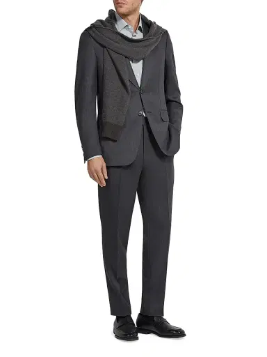 Zegna Men's Silk Cotton and Cashmere Shirt | Thumbnail 5 Zegna Men's Silk Cotton and Cashmere Shirt | Thumbnail 5
