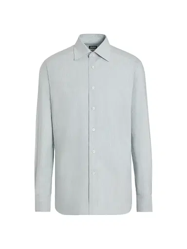 Zegna Men's Silk Cotton and Cashmere Shirt | Thumbnail 1 Zegna Men's Silk Cotton and Cashmere Shirt | Thumbnail 1