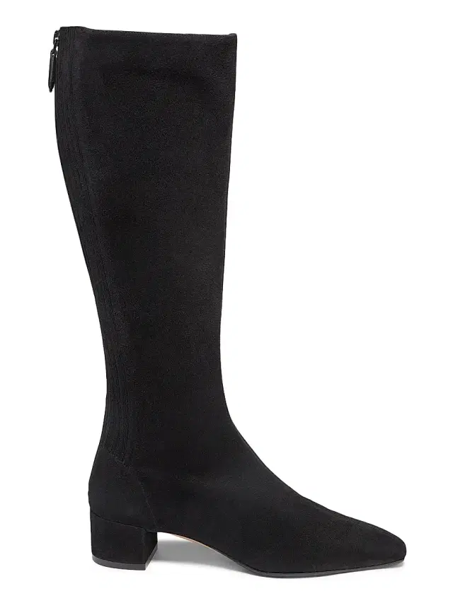 Aquazzura Women's Saint Honoré 35MM Suede Knee-High Boots - Black