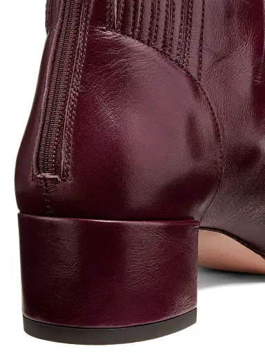 Aquazzura Women's Saint Honoré 35MM Leather Booties - Blackberry - Size 10.5 | Thumbnail 5 Aquazzura Women's Saint Honoré 35MM Leather Booties - Blackberry - Size 10.5 | Thumbnail 5