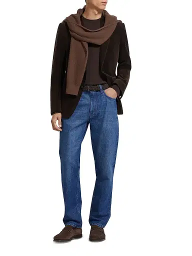 Zegna Men's Cashco Blazer - Dark Brown - Size 44 | Thumbnail 5
