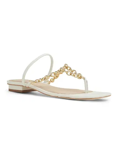 22élevé Women's Chain-Detailed Leather Sandals - | Thumbnail 2