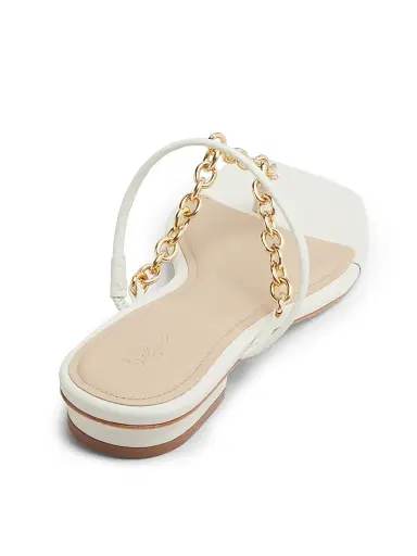 22élevé Women's Chain-Detailed Leather Sandals - | Thumbnail 3