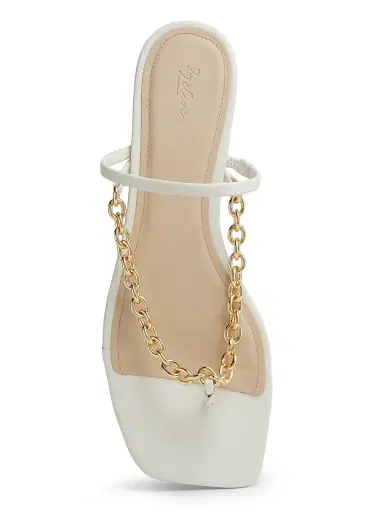 22élevé Women's Chain-Detailed Leather Sandals - | Thumbnail 4