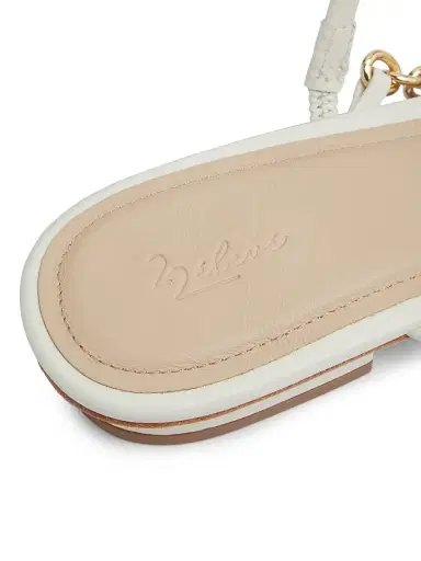22élevé Women's Chain-Detailed Leather Sandals - | Thumbnail 5