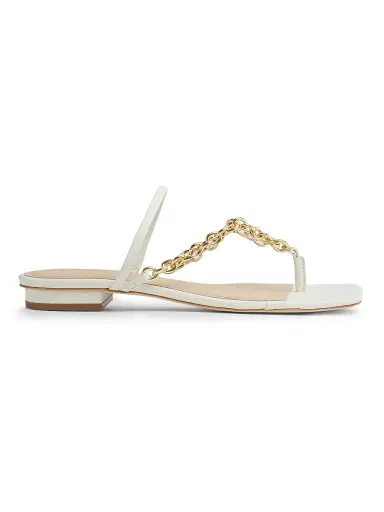 22élevé Women's Chain-Detailed Leather Sandals - | Thumbnail 1