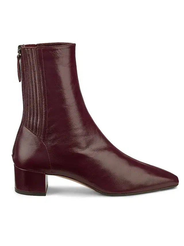 Women's Saint Honoré 35MM Leather Booties - Blackberry