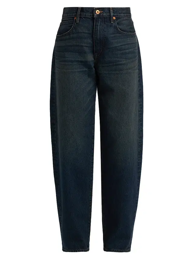 SLVRLAKE Women's Ella Baggy-Fit Barrel-Leg Jeans - Shakey Ground