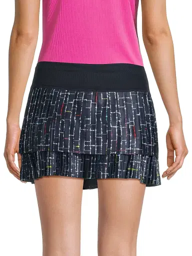 Lucky in Love Women's Ps I Love You Lovin' Boucle Pleated Skirt - Midnight - Size XL | Thumbnail 5