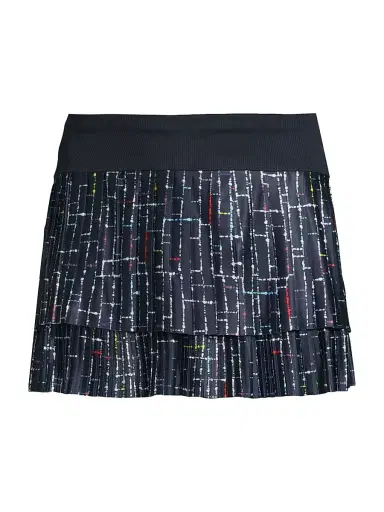 Lucky in Love Women's Ps I Love You Lovin' Boucle Pleated Skirt - Midnight - Size XL | Thumbnail 1