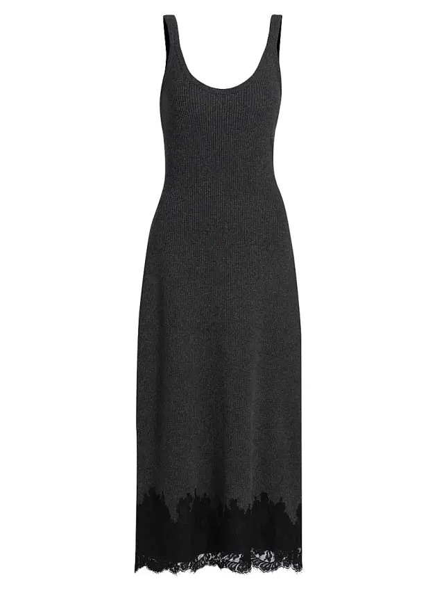 Cami NYC Women's Una Rib-Knit Merino Wool Midi-Dress - Carbon