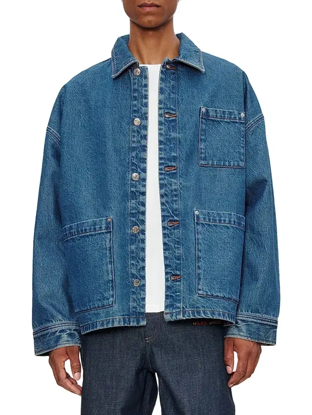 Marc Jacobs x A.P.C. Women's Logo Patch Letter Denim Jacket - Washed Indigo