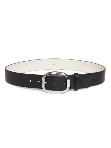 Isabel Marant Women's Dara Leather Belt - Black Silver | Thumbnail 1