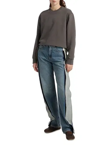MM6 MAISON MARGIELA Women's Straight-Leg Paneled Jeans | Thumbnail 2 MM6 MAISON MARGIELA Women's Straight-Leg Paneled Jeans | Thumbnail 2