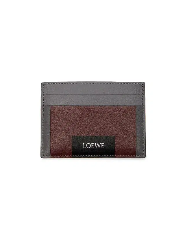 LOEWE Men's Albers Leather Card Case - Ardesia Deep Ruby