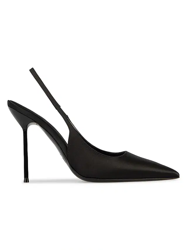 Paris Texas Women's Lidia 105MM Satin Slingback Pumps - Black
