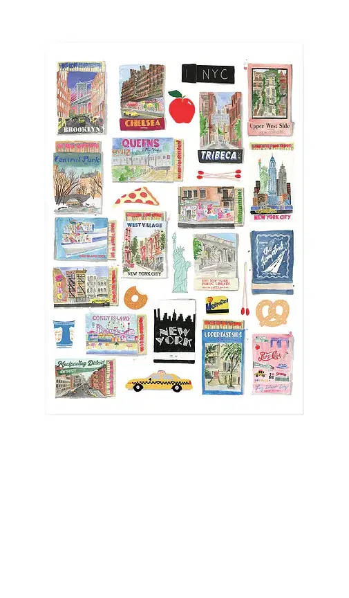 Furbish Studio NYC Boroughs Matchbook Print