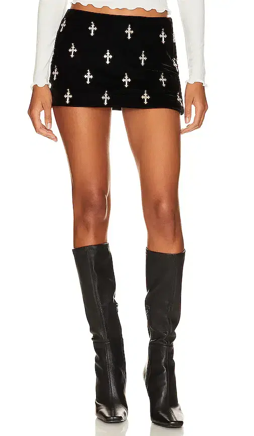 LOBA Antonia Embellished Mini Skirt