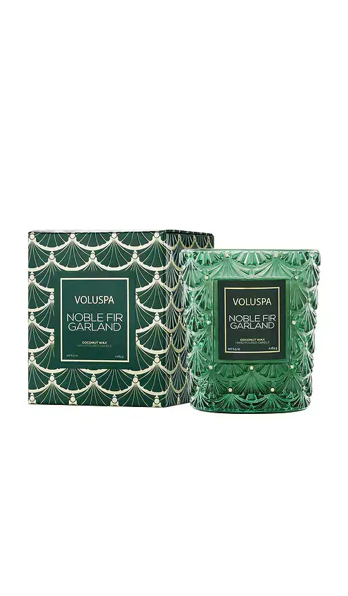 Noble Fir Garland Candle