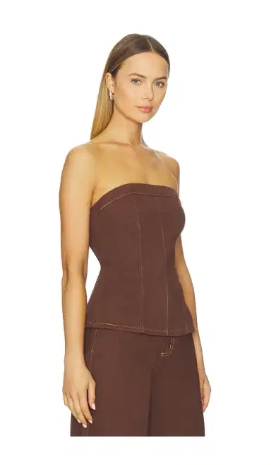 SNDYS Lex Denim Corset Top | Thumbnail 2