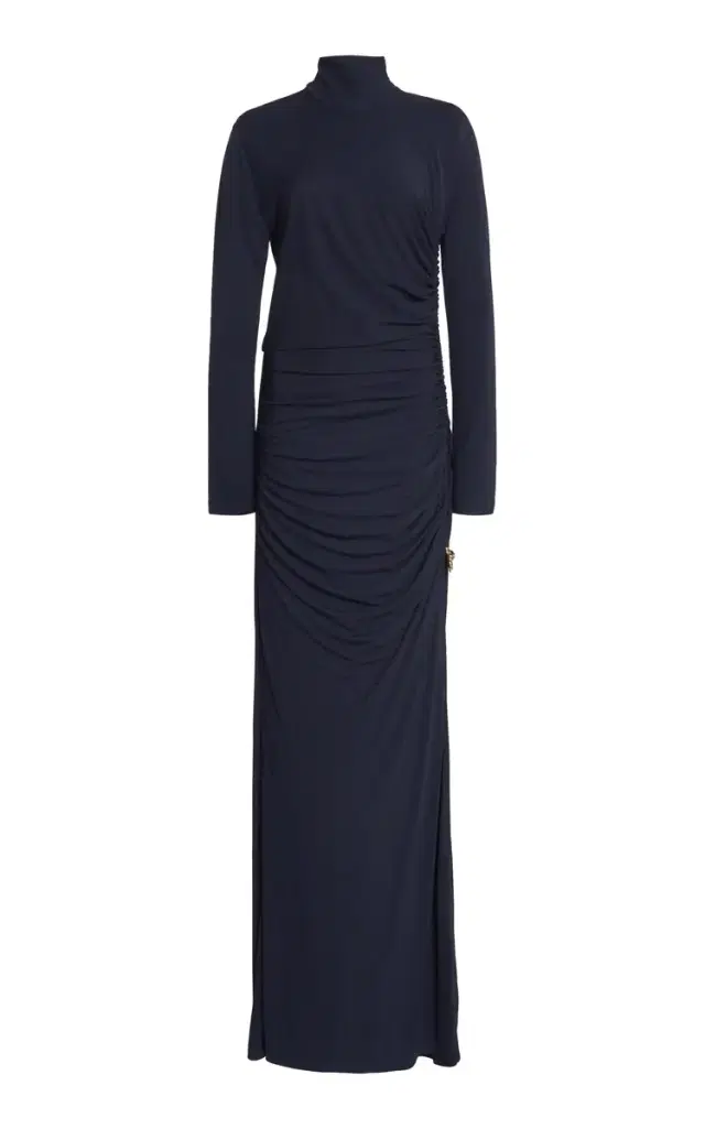 Knot-Detailed Crepe-Jersey Maxi Dress