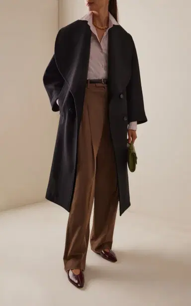 Bottega Veneta Stretch-Wool Felt Long Coat | Thumbnail 2 Bottega Veneta Stretch-Wool Felt Long Coat | Thumbnail 2