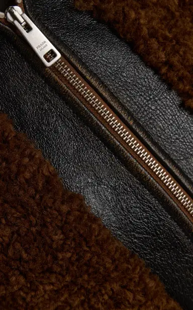 Prada Shearling-Trimmed Leather Jacket | Thumbnail 5