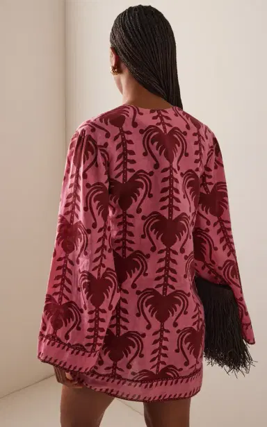 Johanna Ortiz Wild Savannah Printed Linen Mini Dress | Thumbnail 4