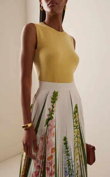 Oscar de la Renta Sleeveless Wool Sweater | Thumbnail 2