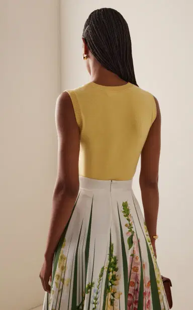 Oscar de la Renta Sleeveless Wool Sweater | Thumbnail 4