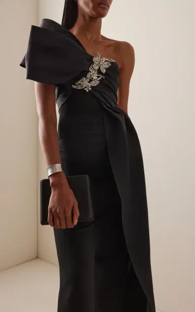 Oscar de la Renta Bow-Detailed Faille Corset Top | Thumbnail 3 Oscar de la Renta Bow-Detailed Faille Corset Top | Thumbnail 3