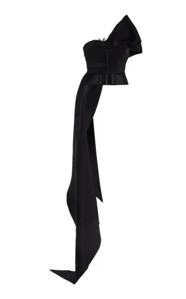 Oscar de la Renta Bow-Detailed Faille Corset Top | Thumbnail 5 Oscar de la Renta Bow-Detailed Faille Corset Top | Thumbnail 5