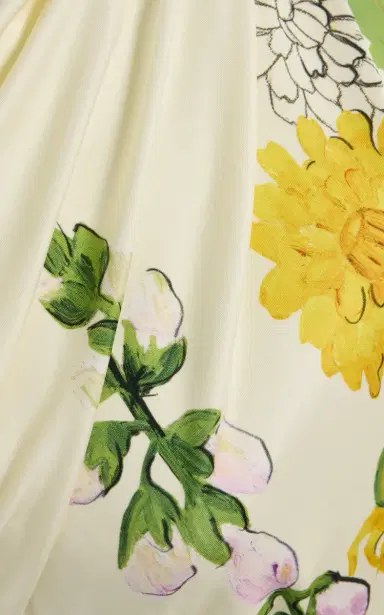 Oscar de la Renta Foxglove-Printed Jersey Midi Dress | Thumbnail 6