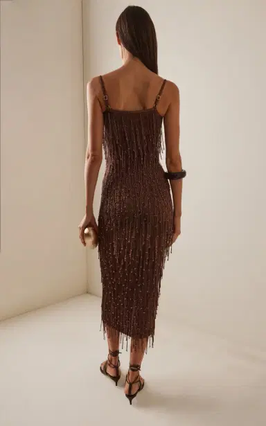Cult Gaia Ola Beaded Metallic-Knit Midi Dress | Thumbnail 4
