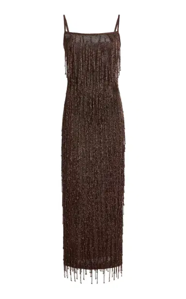 Cult Gaia Ola Beaded Metallic-Knit Midi Dress | Thumbnail 6