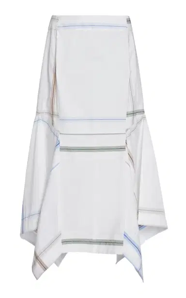 Bottega Veneta Exclusive Checked Cotton Midi Skirt | Thumbnail 1 Bottega Veneta Exclusive Checked Cotton Midi Skirt | Thumbnail 1