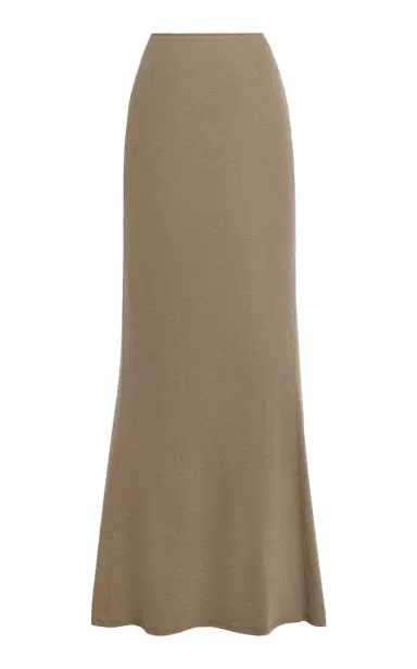 Wiederhoeft Floor-Length Jersey Skirt With Back Drape  | Thumbnail 1