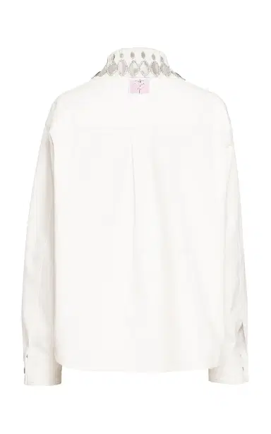 DES_PHEMMES Collar-Embellished Stretch-Cotton Workwear Shirt | Thumbnail 11