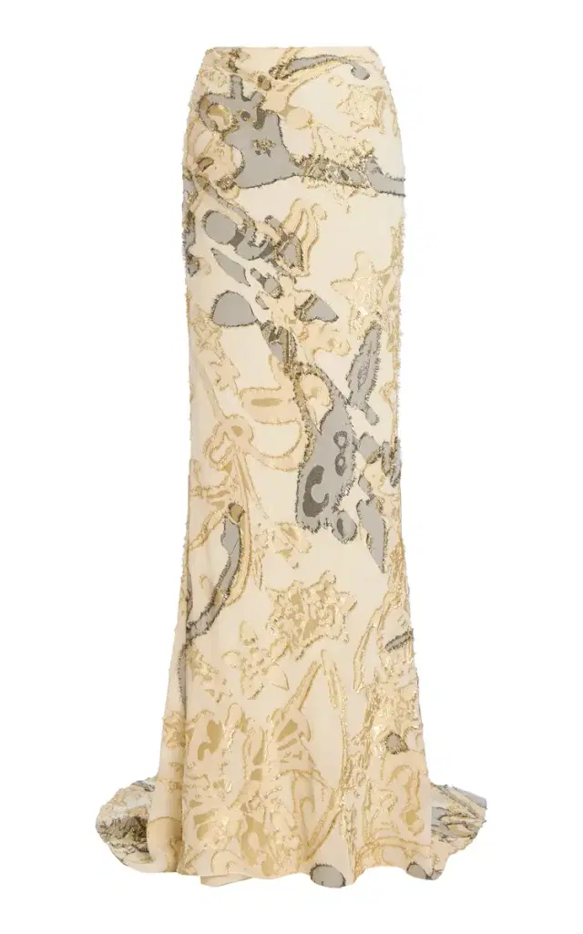 Wiederhoeft Gallery Bias-Cut Fil Coupé Skirt