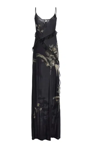 Wiederhoeft Arbe Embroidered Silk Jersey Dress | Thumbnail 5