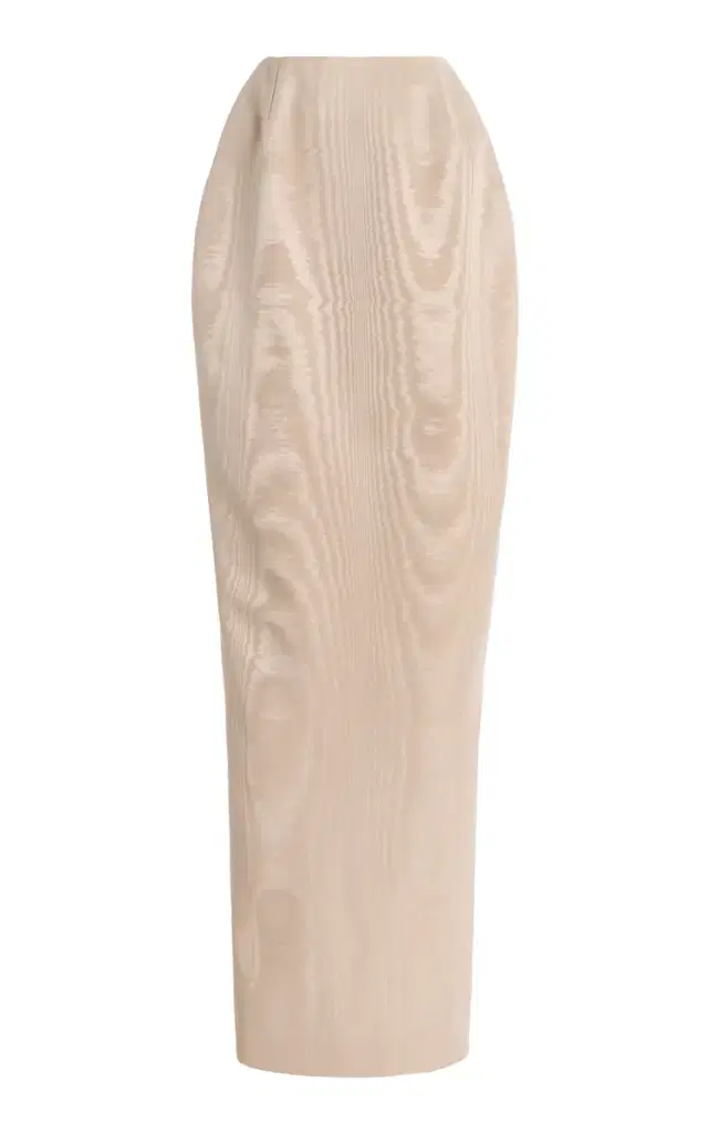 Wiederhoeft Floor-Length Wasp Skirt In Bonded Moire
