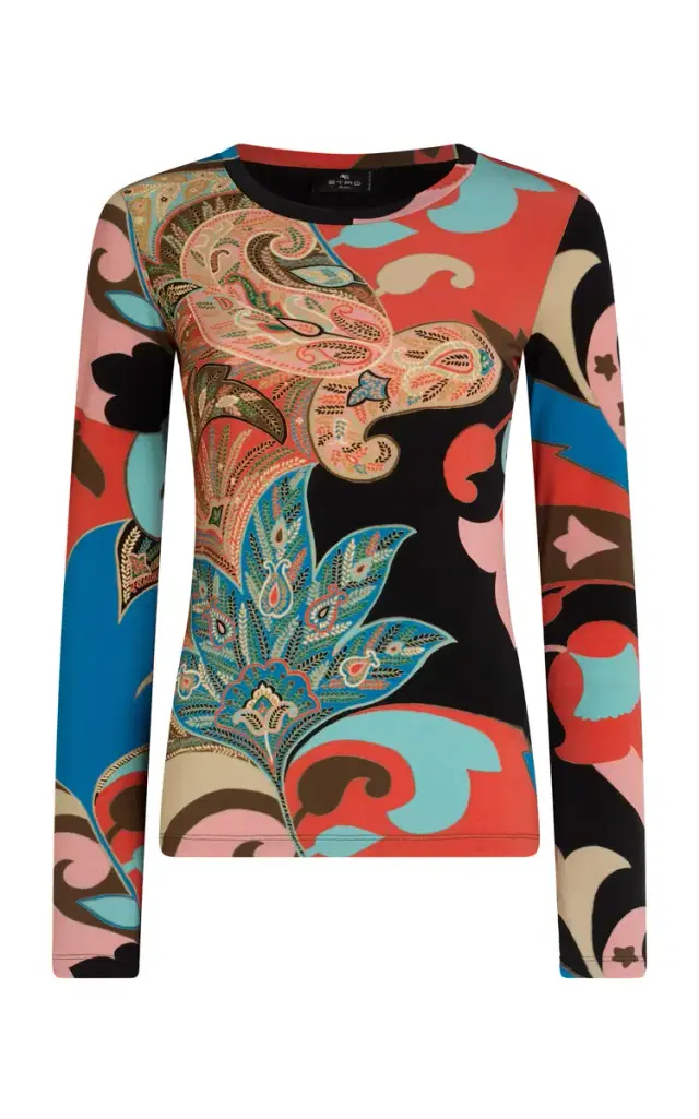 Etro Printed Jersey Top