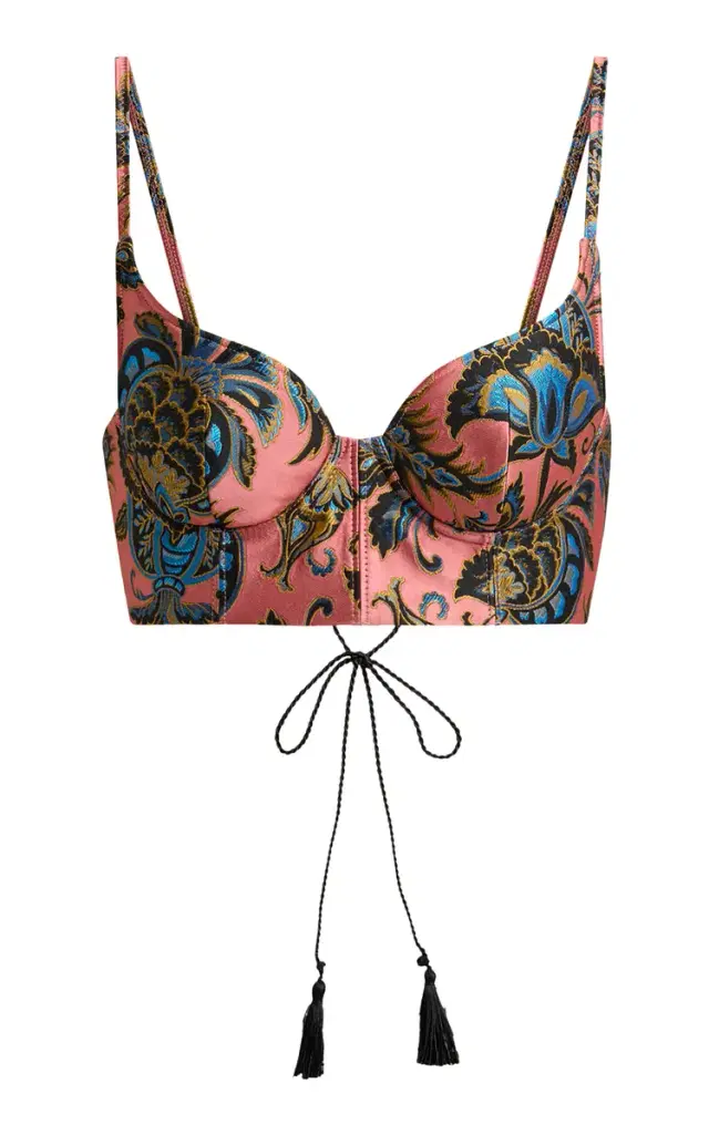 Etro Lightweight Brocade Bustier Top