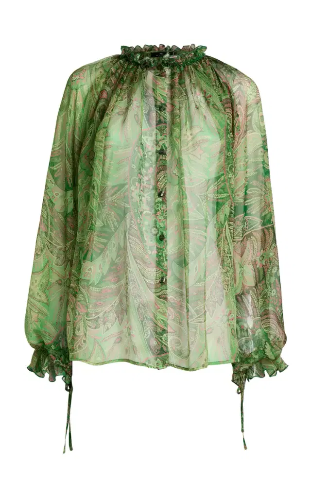 Etro Ruffled Silk Top