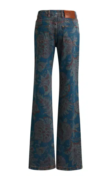 Etro Printed Rigid Low-Rise Straight-Leg Jeans | Thumbnail 3