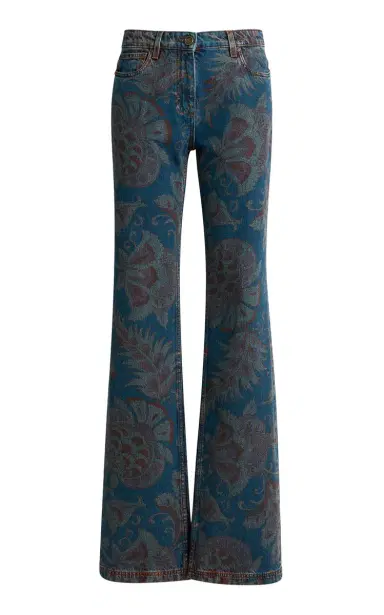 Etro Printed Rigid Low-Rise Straight-Leg Jeans | Thumbnail 6