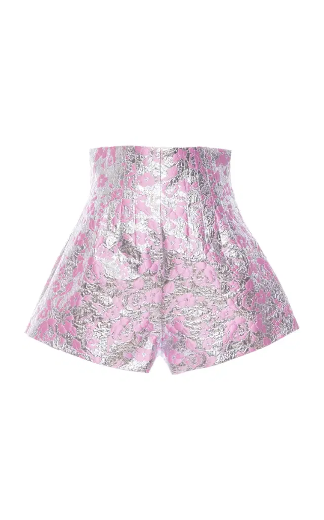 DES_PHEMMES Floral Jacquard Tailored Shorts