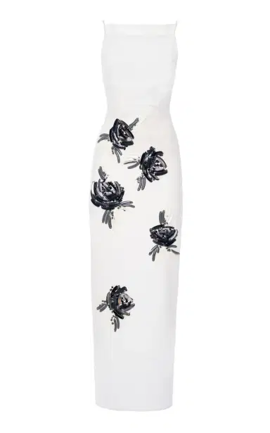 DES_PHEMMES Floral Bead-Embellished Maxi Dress | Thumbnail 7