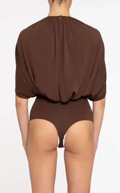 DES_PHEMMES Cape-Sleeve Bodysuit | Thumbnail 4